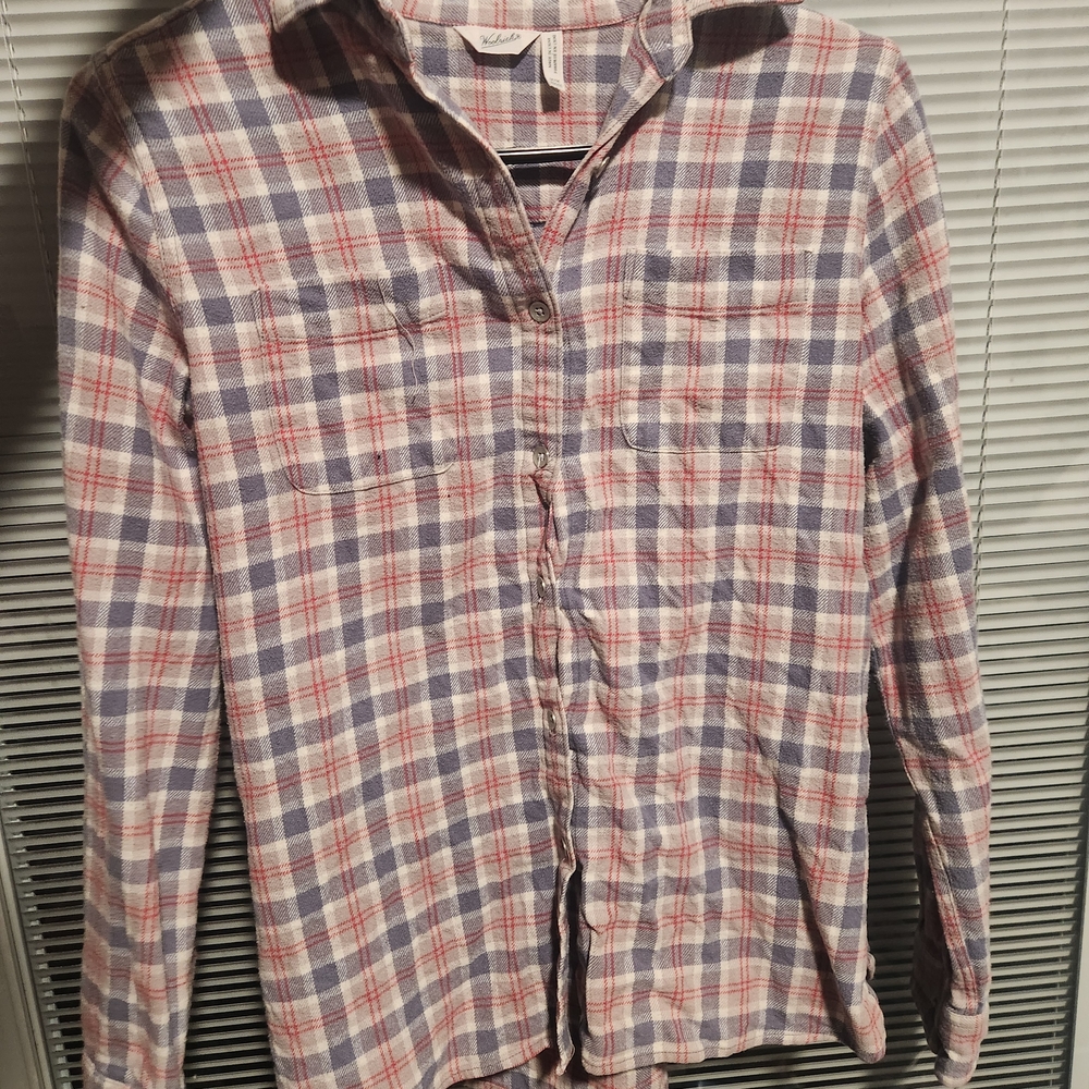 Woolrich Red and Blue Plaid Button Down Shirt